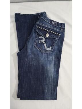 Rock & Republic Women's Dark Blue Denim Jeans Size 10